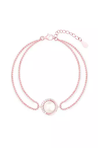 Double chain pearl bracelet