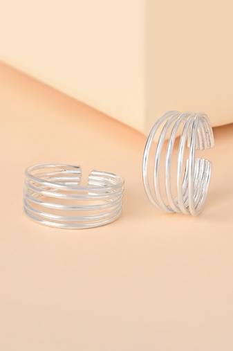 Touch925 spiral toe ring