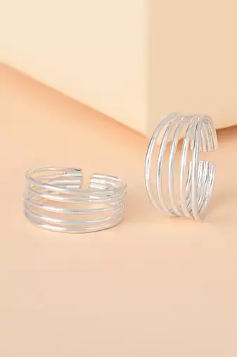 Touch925 spiral toe ring