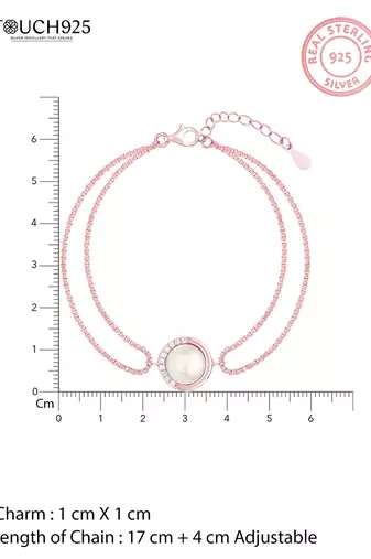 Double chain pearl bracelet