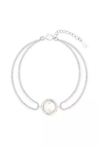 Double chain pearl bracelet