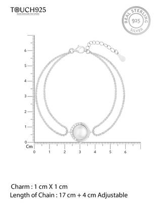 Double chain pearl bracelet 4