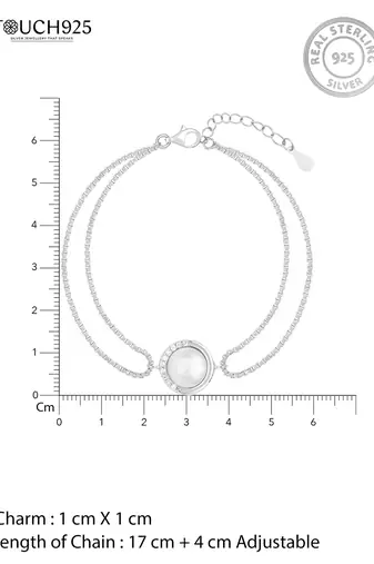 Double chain pearl bracelet