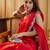 Cherry beads and stones embellished silk blend saree