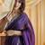 Magenta beads and stones embellished silk blend saree