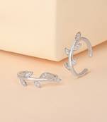 Touch925 leaf charm toe ring