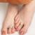 Touch925 leaf charm toe ring