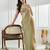 Pista beads and stones silk blend blend saree