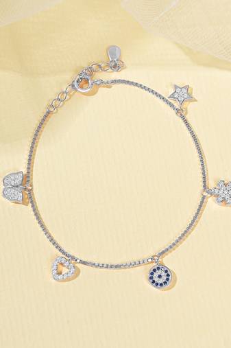 Butterfly blue charm bracelet