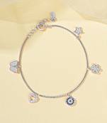 Butterfly blue charm bracelet