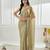 Pista beads and stones silk blend blend saree
