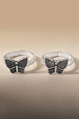 Touch925 butterfly shaped toe ring
