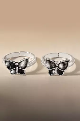 Touch925 butterfly shaped toe ring