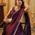 Violet beads and stones silk blend blend saree
