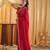 Cherry beads and stones embellished silk blend blend saree