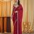 Marron women beads and stones embellished saree