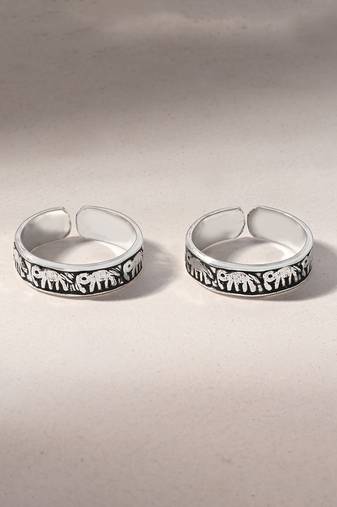 Touch925 elephant design toe ring