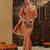 Peach woven embellished saree