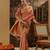 Peach woven embellished saree