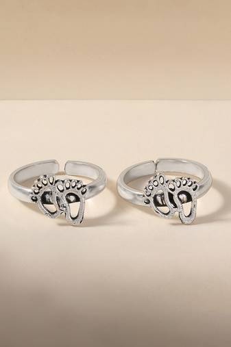 Touch925 little feet silver toe ring