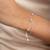 Double layered charm bracelet