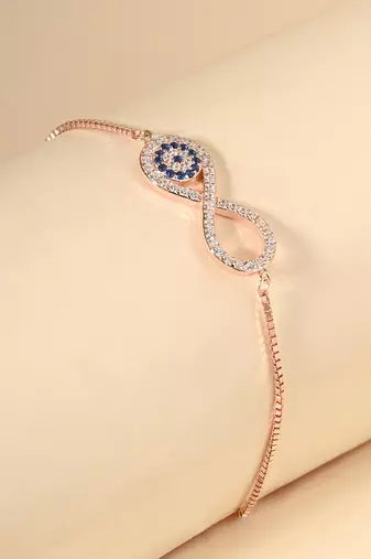 Infinity evil eye bracelet