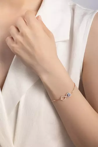 Infinity evil eye bracelet