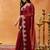 Maroon embroidered sequinned  saree