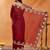 Maroon embroidered sequinned  saree