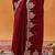 Maroon embroidered sequinned  saree