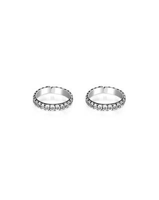Touch925 circular harmony oxidized toe ring 2