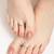 Touch925 circular harmony oxidized toe ring