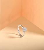 Touch925 silver heart-shaped stone ring in 925 silver for women