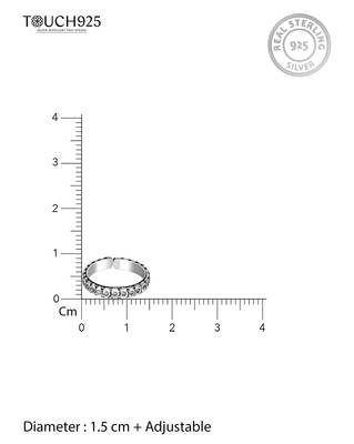 Touch925 circular harmony oxidized toe ring 4