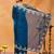 Turquoise blue embroidered saree