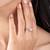 Touch925 silver heart-shaped stone ring in 925 silver for women