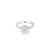 Touch925 subtle elegance silver ring with princess-cut stone in 925 purity for women