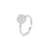 Touch925 subtle elegance silver ring with princess-cut stone in 925 purity for women