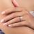 Touch925 subtle elegance silver ring with princess-cut stone in 925 purity for women
