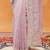 Lavender floral embroidered chiffon saree