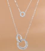 Touch925 circular embrace layered necklace