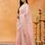 Pink sequinned embroidered chiffon saree