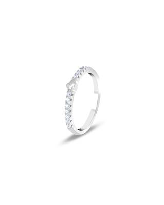 Touch925 heartfelt circle silver ring with cz heart detail in 925 purity for women 3