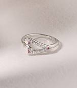 Touch925 eternal triangle silver ring in 925 purity for women