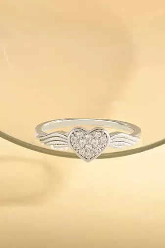 Touch925 angelic embrace silver ring in 925 purity for women