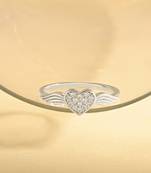 Touch925 angelic embrace silver ring in 925 purity for women