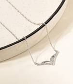 Touch925 sleek elegance v neckline chain locket