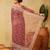 Lavender floral embroidered supernet saree