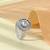 Touch925 elegant glow silver ring with central cz stone in 925 purity for women