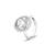 Touch925 elegant glow silver ring with central cz stone in 925 purity for women